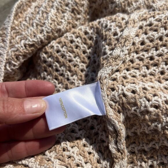 House of Harlow Revolve Tan/White Chevron Sleeveless Maxi Boho Dress NWT XS - Picture 6 of 7